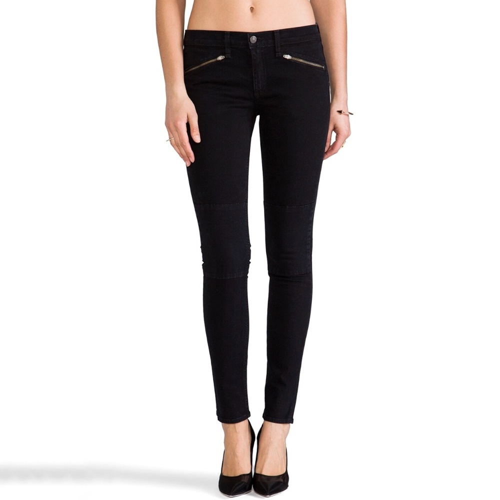 Rag & Bone Ridley Moto jeans wax black denim size 30